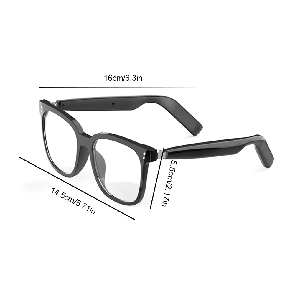 AI Smart Translate Eyeglasses BT 5.4 Call Intelligent Translator Glasses Rechargeable Audio Music Call Sunglasses for Men Women