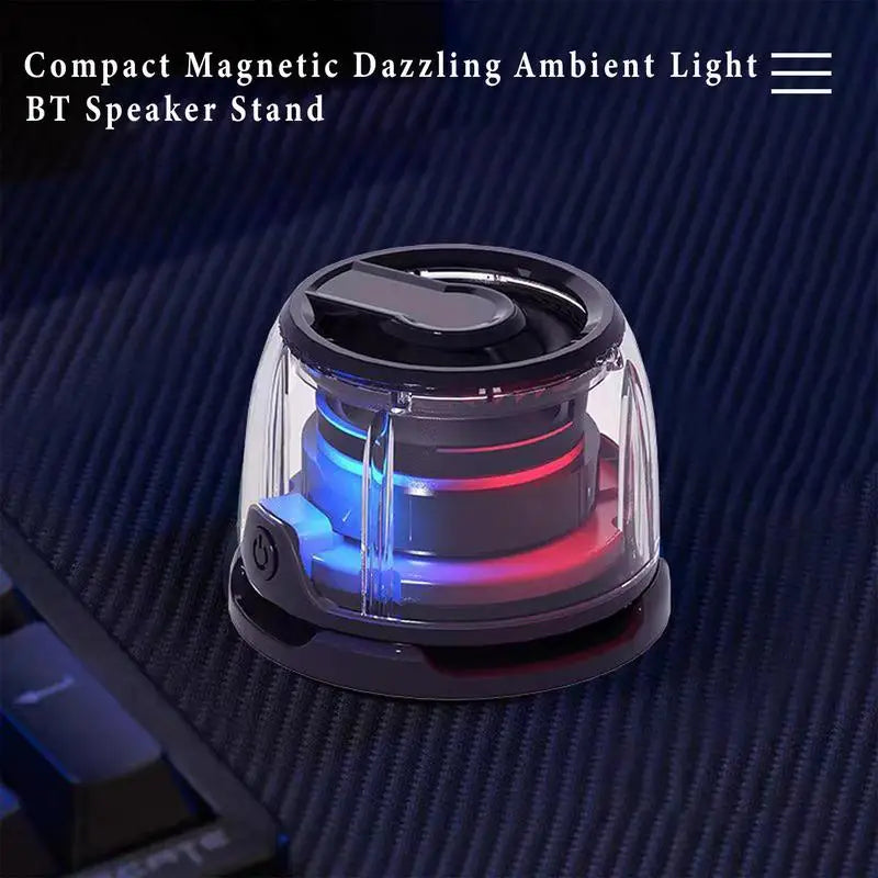 Magnetic Wireless Speaker Multicolor LED Wireless Loudspeaker Battery Bank Small Wireless Loudspeaker With RGB Light for Home