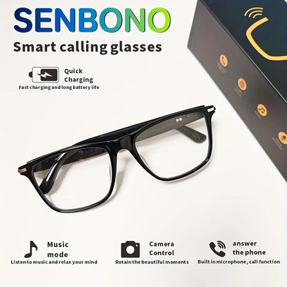 SENBONO NEW Smart Glasses With Sunglasses Open Ear Headsets Hands-Free Calling Sunglasses Anti-blue Light Glasses For Men Womem