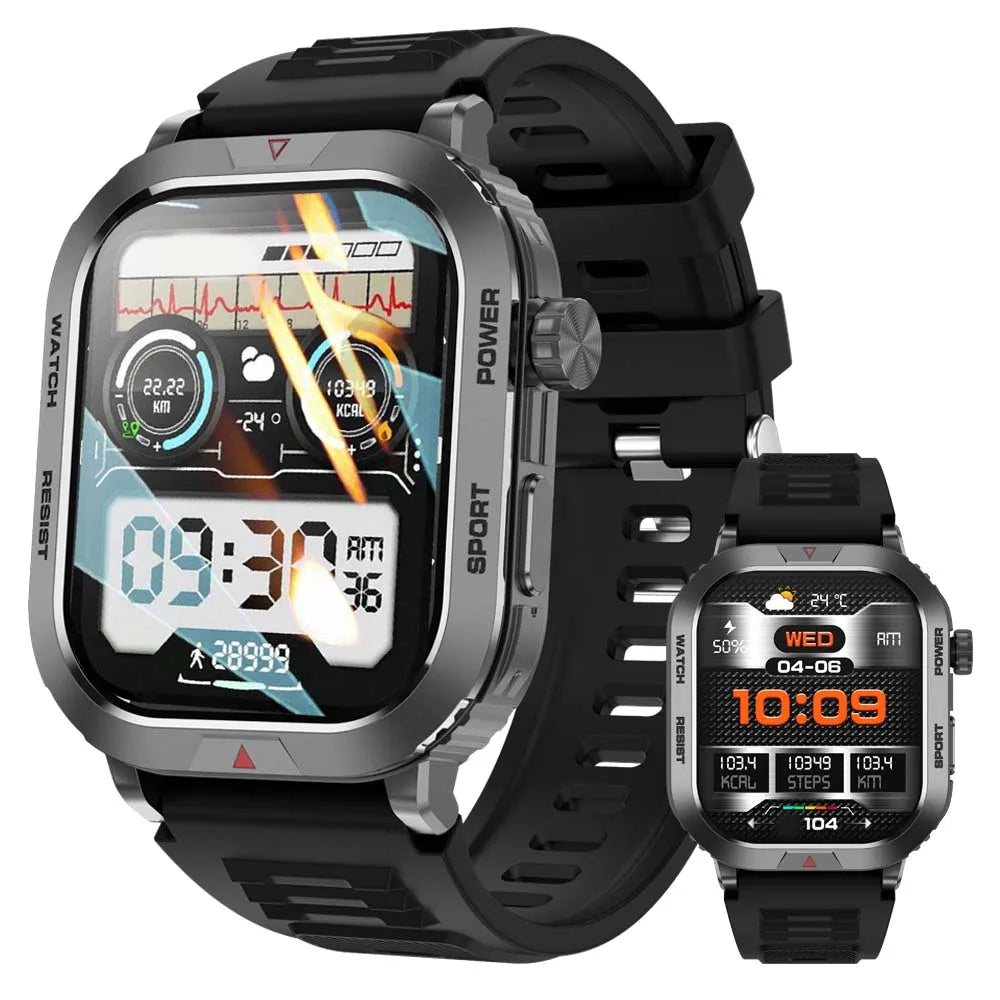 2025 New in Rugged Military GPS Smart Watch Men Bluetooth Call Health Monitoring AI Voice Sports Waterproof Smartwatches Women
