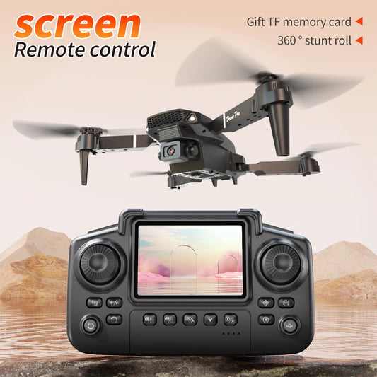 E88-S2 MAX upgraded version drone, with screen control, dual cameras, obstacle avoidance, brushless motor, folding arms, USB rec