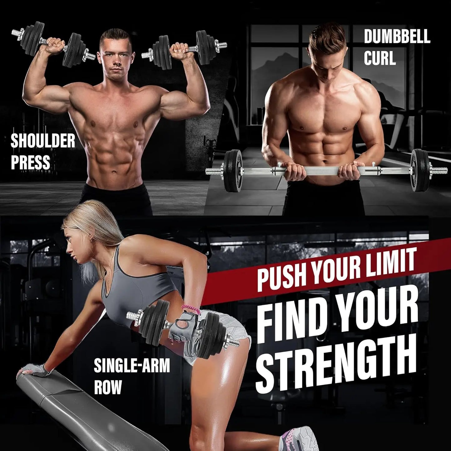 Old School Adjustable Dumbbell Set with Weight Plates Star Lock Collars Connector 40lbs to 200lbs Adjustable Weight Plates Set