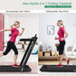 Walking Pad 2.25HP Dual Display Foldable Treadmill for Home with Remote/Smart App Control Portable Compact Treadmill for Office