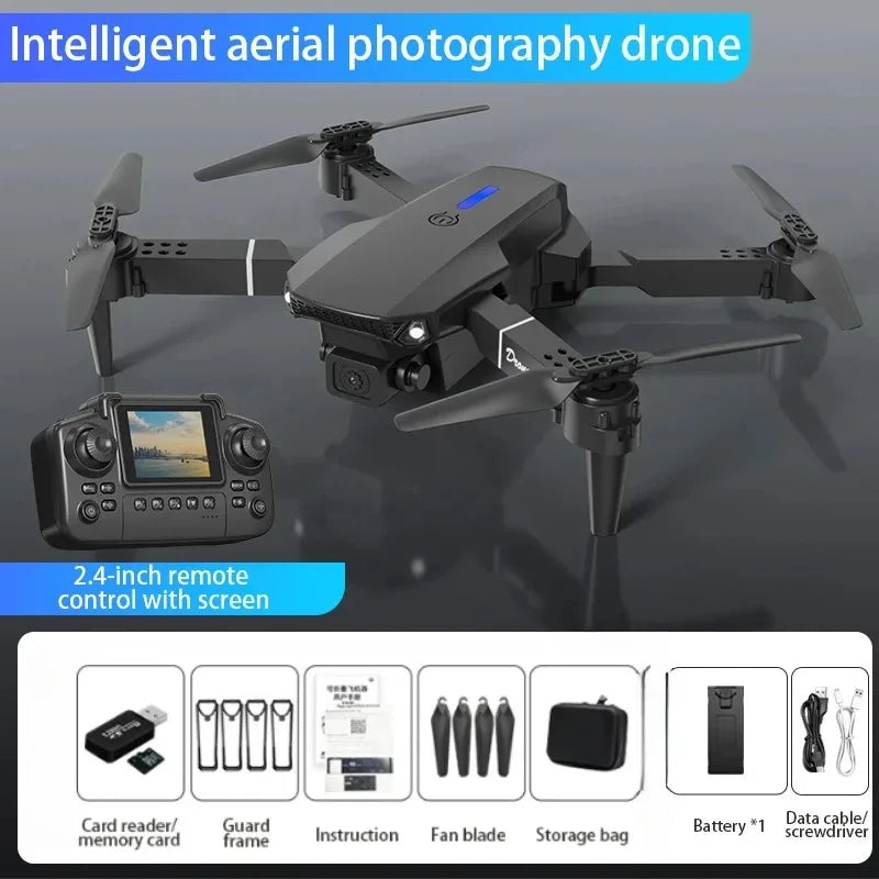 Screen-Controlled Drone with Dual Cameras for Aerial Photography, Optical Flow Positioning, Foldable Remote Control Aircraft Toy