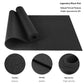 PVC Yoga Mat Extra Large Non Slip High Density Thick Shock Absorbing Quiet Gym Fitness  Professional Home Men Women Black