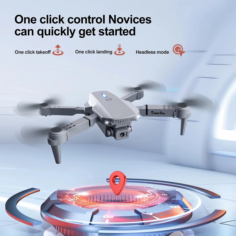E88 4K professional and videography  Aerial Drone with Large screen on remote control long distance children's toys