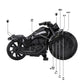 Bluetooth Speaker Motorcycle Replica Retro Ride FM Radio TWS LED Party Lights Tws Rechargeable USB TF Outdoor Speaker