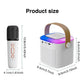 Wireless Karaoke Speaker, RGB Color Lighting, Two Microphones Rechargeable Battery, for Family Karaoke, Parties, Birthday Gifts