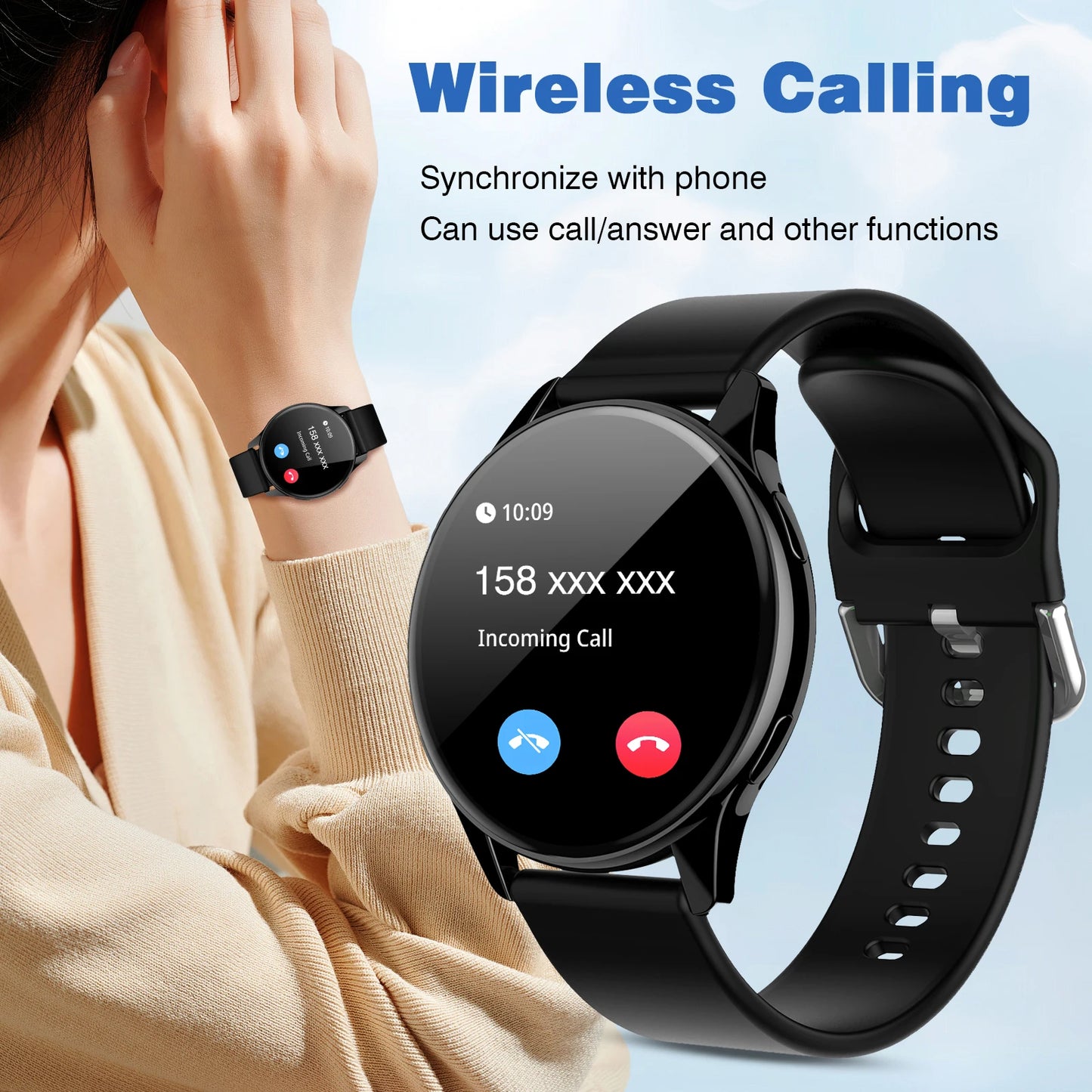 2026 Smartwatch, call reminder/rejection, message reminder view, multi-sport mode, music playback, suitable for men/women