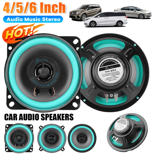 4/5/6 Inch Universal Car Speaker 100W/160W HiFi Coaxial Subwoofer Sensitivity 92dB Car Audio Music Stereo Car Subwoofer Stereo
