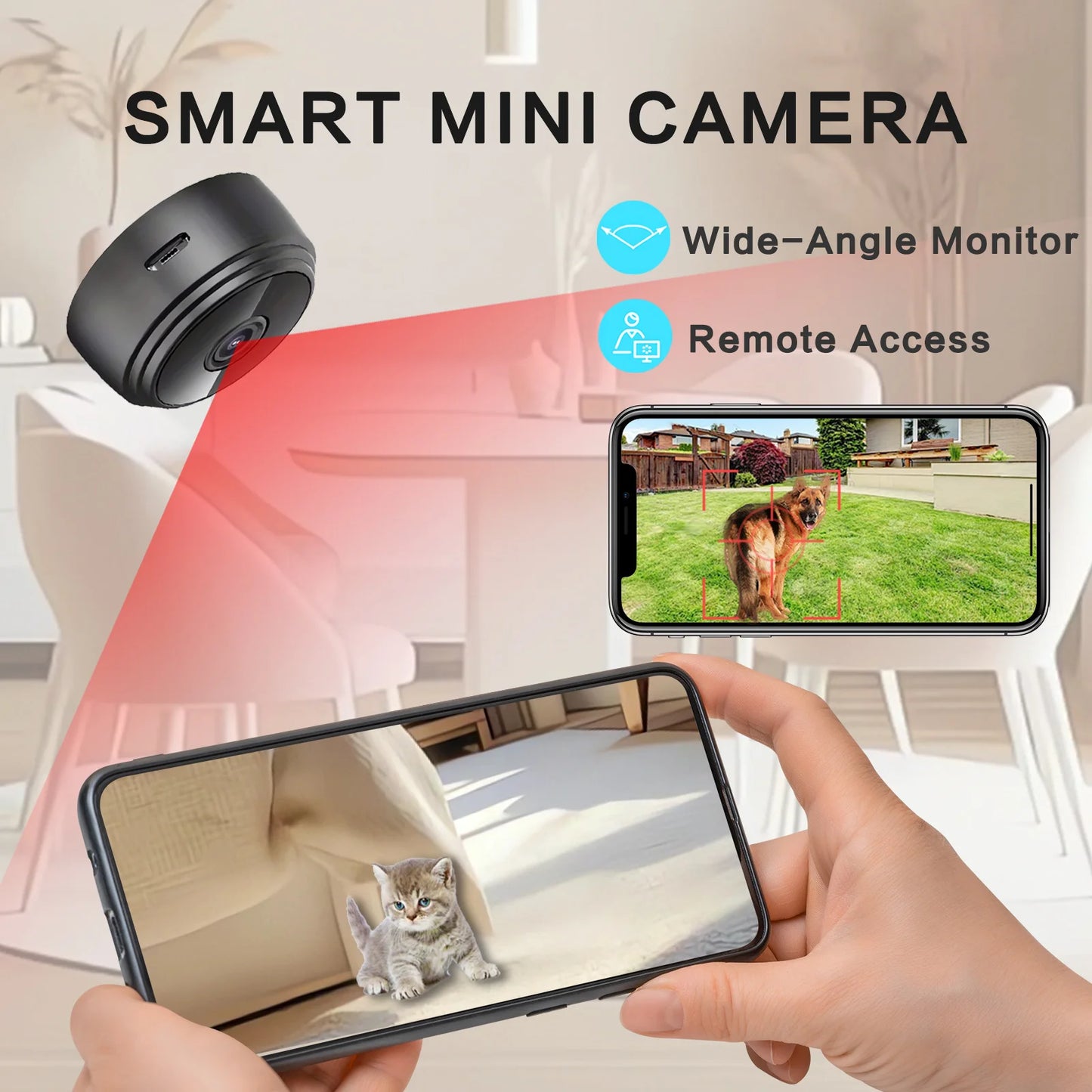 A9 Wifi Mini Camera 1080P Security MonitoringWireless Remote Night Vision Video SurveillanceSmart Home Mini DV Cam HD Camera