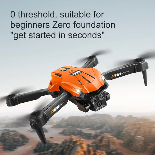2024 New D88 Drone 8K HD Dual Camera Professional Aerial Photography Optical Flow Hovering Gesture Shooting Folding Quadcopter