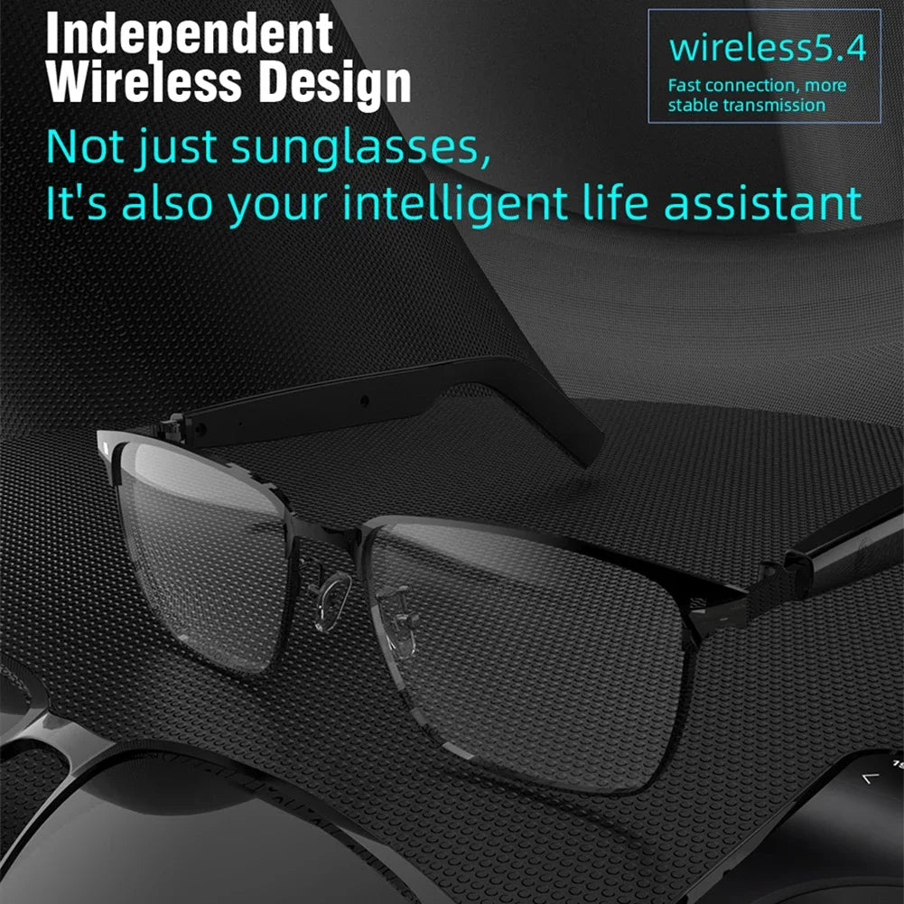 AI Smart Glasses Multifunction Camera Bluetooth BT 5.4 Call Voice Assistant Glasses Magnetic Translate Glasses for Men Women