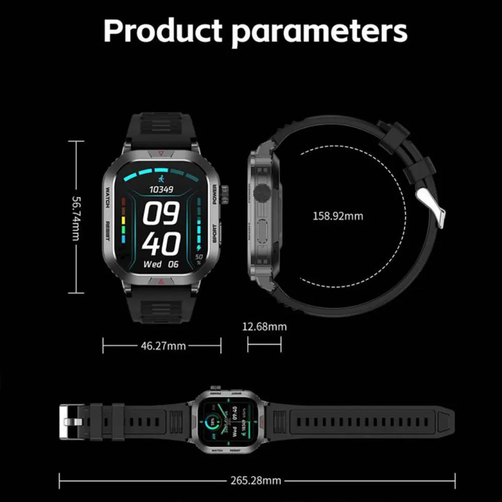 2025 New in Rugged Military GPS Smart Watch Men Bluetooth Call Health Monitoring AI Voice Sports Waterproof Smartwatches Women