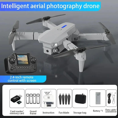 Screen-Controlled Drone with Dual Cameras for Aerial Photography, Optical Flow Positioning, Foldable Remote Control Aircraft Toy