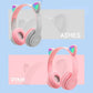 Wireless Headphones Cat Ear Bluetooth-Compatible Helmets Glow Light Over-Ear Headsets Stereo Bass Sports Headphones for PC Phone