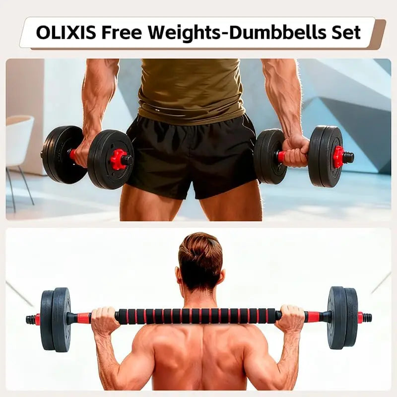 4-in-1 Adjustable Dumbbell Set with Barbell, Kettlebell & Push-Up Stand for Home Gym Fitness