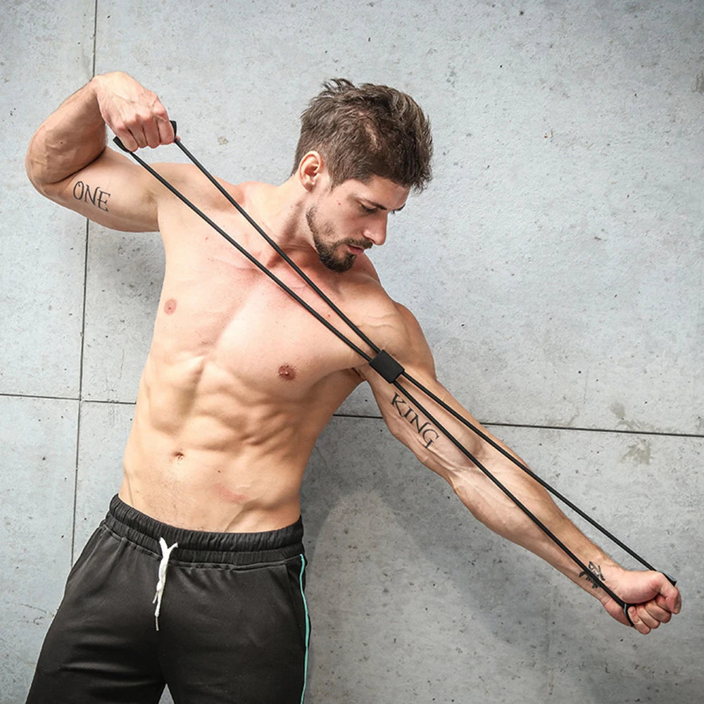 8-Type Chest Expansion Stretching Device Yoga Back Trainer Resistance Exercise Trainer Household Portable Fitness Equipment