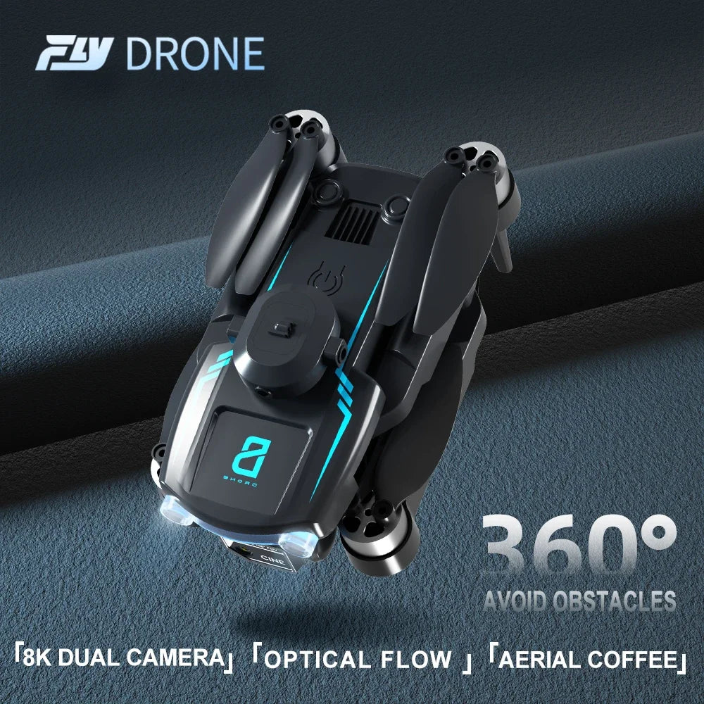 New F169 8K HD Dual Camera Dron  WIFI FPV RC Drone Professional Height Hold Four Side Obstacle Avoidance Foldable Quadcopter