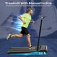 Foldable Treadmill for Home Portable Walking Pad with Handle Manuall/Auto/No Incline 2.5HP Treadmill with 265 Lbs Black/White