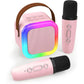 Wireless Karaoke Speaker, RGB Color Lighting, Two Microphones Rechargeable Battery, for Family Karaoke, Parties, Birthday Gifts