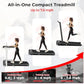 Foldable Treadmill for Home Portable Walking Pad with Handle Manuall/Auto/No Incline 2.5HP Treadmill with 265 Lbs Black/White
